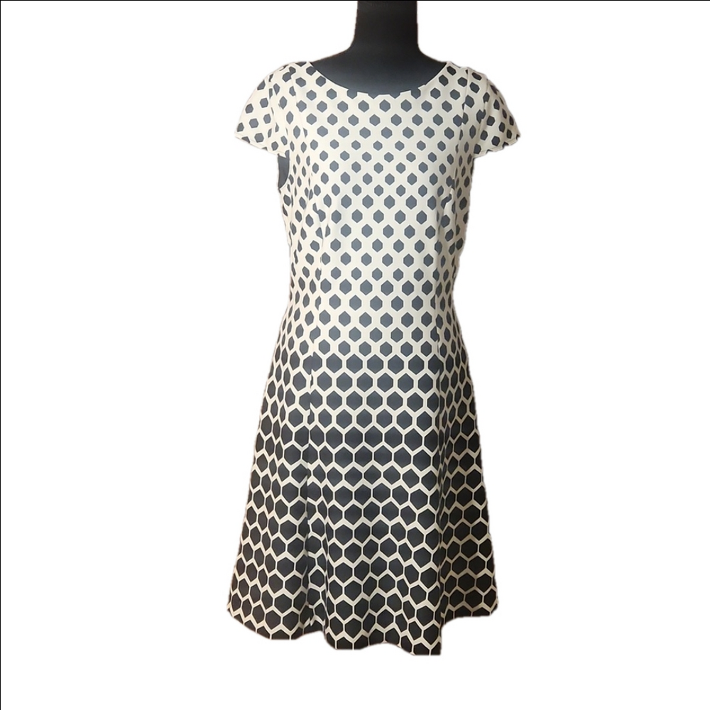 Tahari Arthur S Levine geometric print dress, size 10